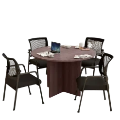 Boss Round Conference Table Set with Four Task Chairs^ Conference Table & Chair Packages