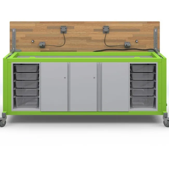 Haskell Rover Mobile Makerspace Powered Tables with Storage^ Makerspace & Shop