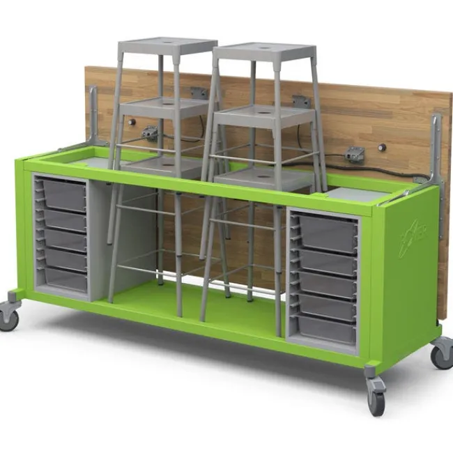 Haskell Rover Mobile Makerspace Tables with Stools^ Makerspace & Shop|Makerspace Stem Packages