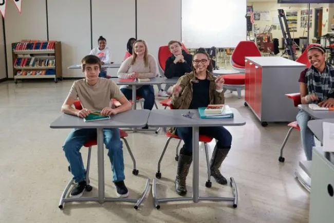 KI Ruckus Fixed Height Student Desk^ Open Front School Desks