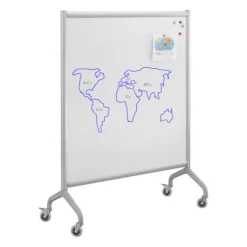Safco Products Rumba Screen Whiteboard^ Mobile Reversible Boards