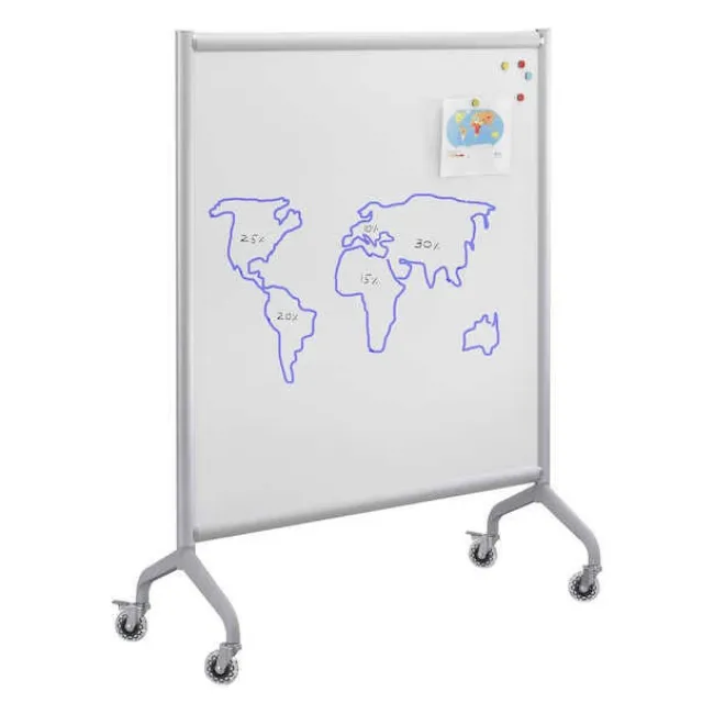 Safco Products Rumba Screen Whiteboard^ Mobile Reversible Boards