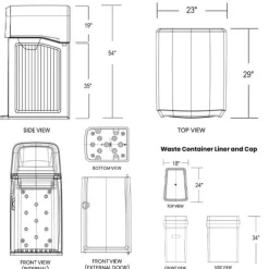 Cortech SafeBin Trash Receptacle^ Trash & Recycling Bins