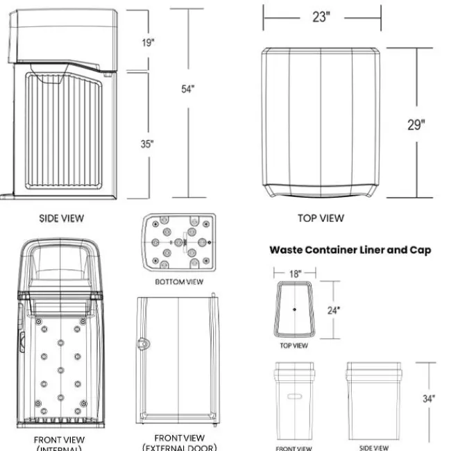 Cortech SafeBin Trash Receptacle^ Trash & Recycling Bins
