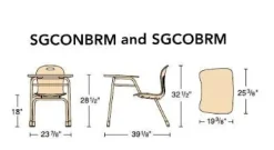 Virco Sage Combo Desk^ Combo Chair Desks
