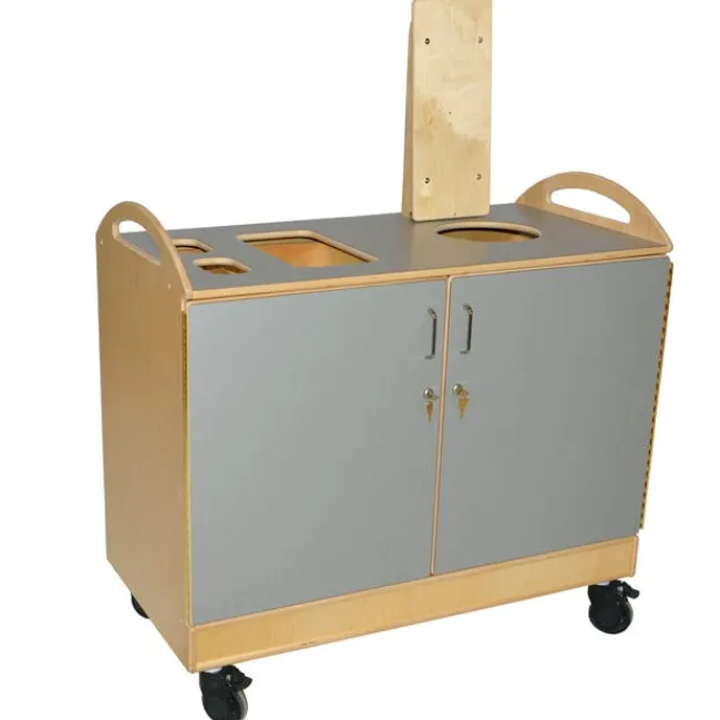 Wood Designs Sanitation Station^ Mobile Cabinets|Safety Stations