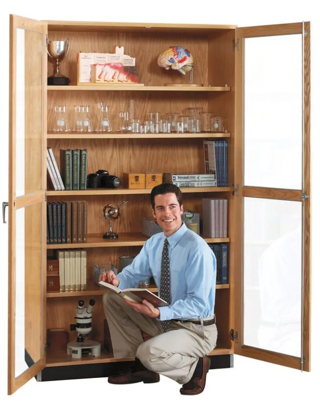 Diversified Spaces Science Storage Cabinet with Glass Doors^ Lab Storage|Bookcases