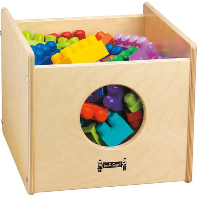 Jonti-Craft See-N-Wheel Shelf with 3 Bins^ Cubbies