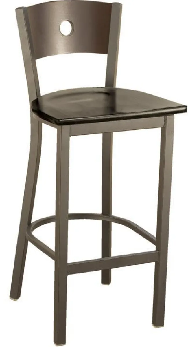 KFI Seating 3300 Series Cafe Barstool with Wood Seat and Back by KFI^ Cafe Stools|Stools