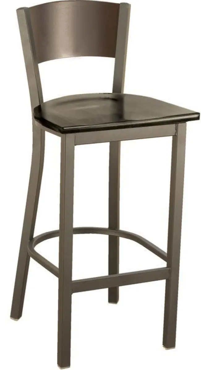 KFI Seating 3300 Series Cafe Barstool with Wood Seat and Back by KFI^ Cafe Stools|Stools