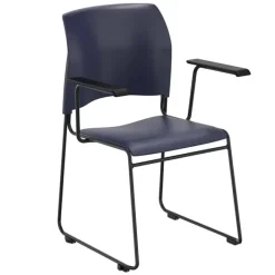 National Public Seating 8700 Series Cafetorium Plush Vinyl Arm Chair^ Padded Stack Chairs