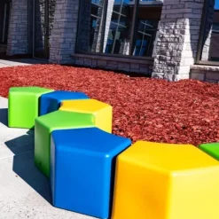 Tenjam Session Curved Pentagon Plastic Stools^ Soft Seating