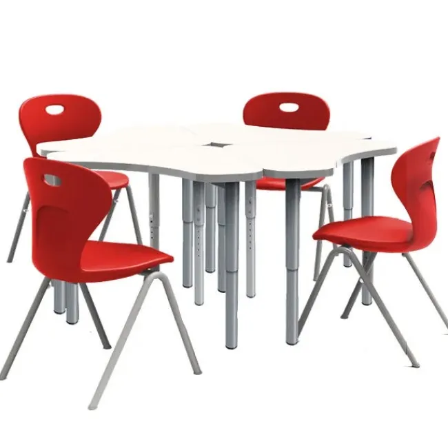 Allied Set of 120 Velocity Dry Erase Delta Desks & 120 Oracle 4-Leg Chair Package^ Desk & Chair Packages|Classroom Desks & Chairs
