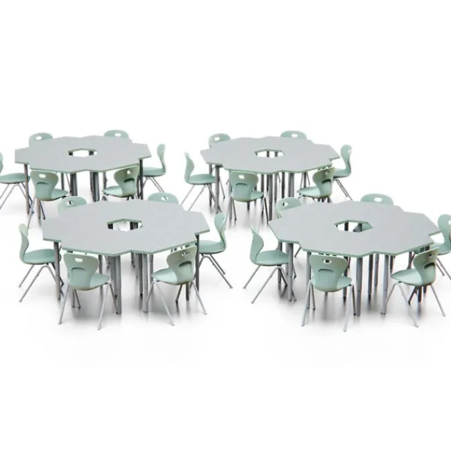 Allied Set of 24 Velocity Pinnacle Desks & 24 Oracle 4-Leg Chairs Package^ Desk & Chair Packages|Classroom Desks & Chairs