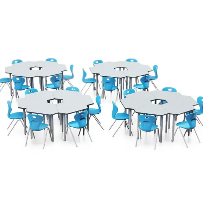 Allied Set of 24 Velocity Pinnacle Desks & 24 Oracle 4-Leg Chairs Package^ Desk & Chair Packages|Classroom Desks & Chairs