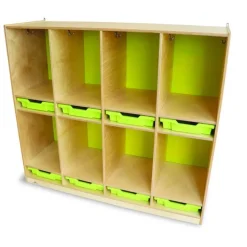 Whitney Plus Shallow Gratnell Green Storage Tray^ Tote & Bin Storage