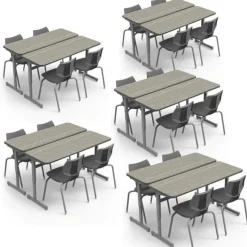 Smith System Silhouette Double Student Desks^ Two Student Desks