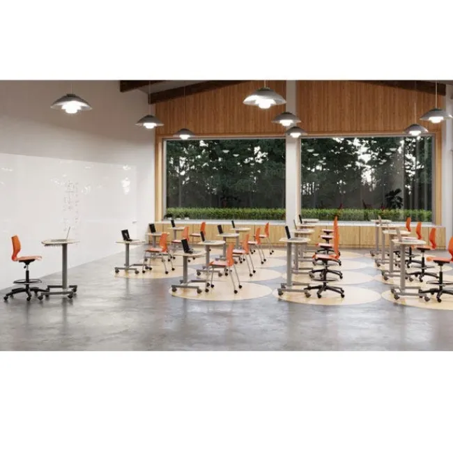 Smith System Silhouette Sit + Stand Student Desks^ Stand-Up Student Desks|Open Front School Desks