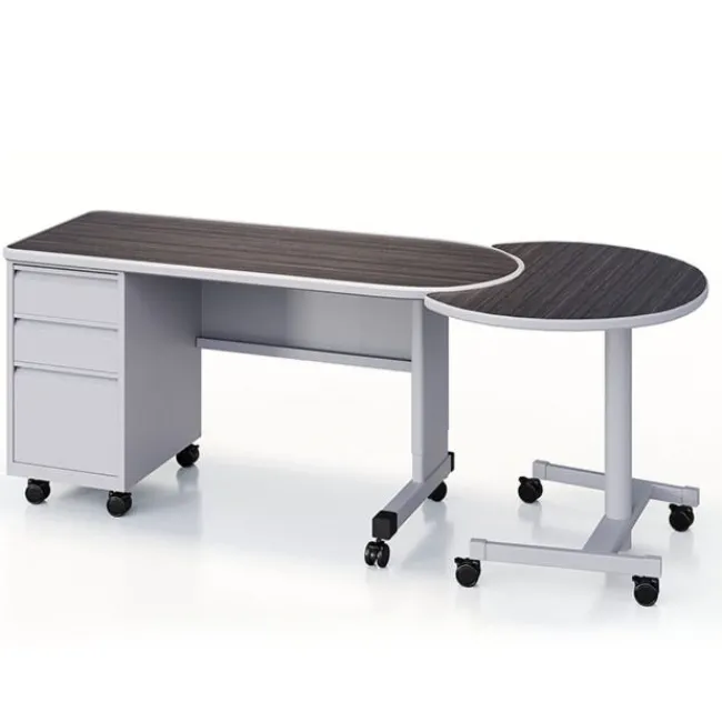Smith System Silhouette Teacher Sit + Stand - 28" x 36" Cookie Top^ Teacher Desks