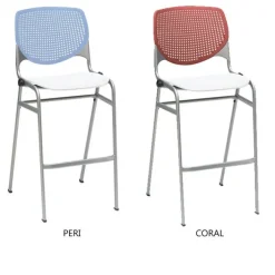 KFI Seating Silver Base Cafe Table with Six Kool Barstools- 36'' X 72'' Rectangle^ Cafe Table & Chair Sets|Conference Table & Chair Packages