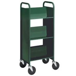 BioFit Single-Sided 3-Shelf Combination Cart w/ Sloped Shelves - 44"H^ Book Carts