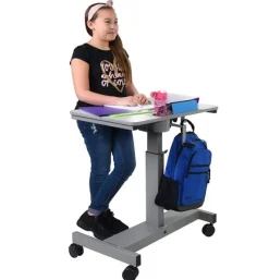 Luxor Sit and Stand Student Desk - Crank^ Stand-Up Student Desks