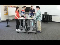 Luxor Sit and Stand Student Desk - Crank^ Stand-Up Student Desks