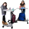 Luxor Sit and Stand Student Desk - Pneumatic^ Stand-Up Student Desks