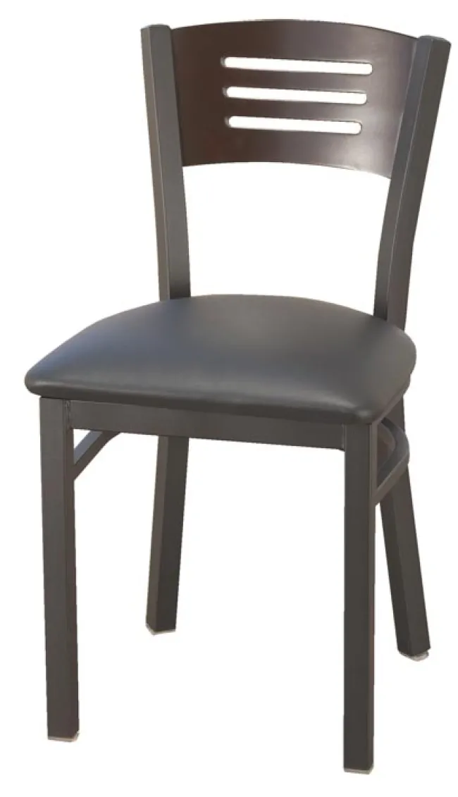 KFI Seating Slat Back Cafe Chair w/ Padded Seat^ Restaurant & Cafe|Cafe Chairs