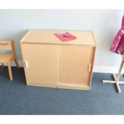 Whitney Brothers Sliding Door Floor Cabinet^ Counter-Height Storage