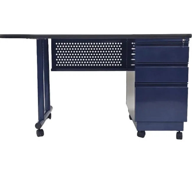 Columbia SmartSpace Pro Single Pedestal Teacher Desk with Casters^ Teacher Desks|Instructor Desks
