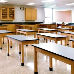 Diversified Spaces Solid Epoxy Resin Top Hardwood Science Table (36'' D X 72'' W)^ Science|Science Tables