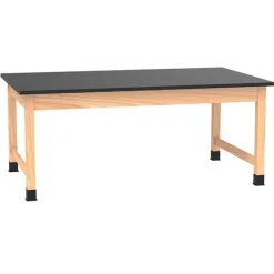 Diversified Spaces Solid Epoxy Resin Top Hardwood Science Table (36'' D X 72'' W)^ Science|Science Tables