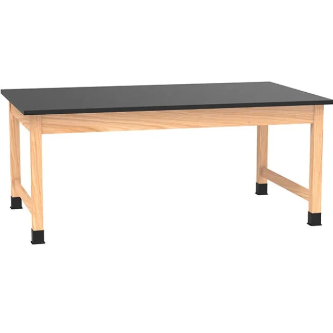 Diversified Spaces Solid Epoxy Resin Top Hardwood Science Table (36'' D X 72'' W)^ Science|Science Tables