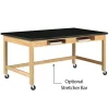 Diversified Spaces Solid Epoxy Resin Top Hardwood Science Lab Table with Compartments (42'' D X 72'' W)^ Science|Science Tables