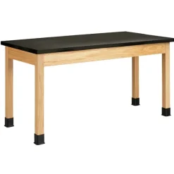 Diversified Spaces Solid Epoxy Resin Top Hardwood Science Table (30'' D X 48'' W)^ Science|Science Tables