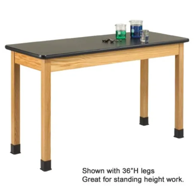 Diversified Spaces Solid Phenolic Resin Top Hardwood Science Table (21'' D X 48'' W)^ Science|Science Tables