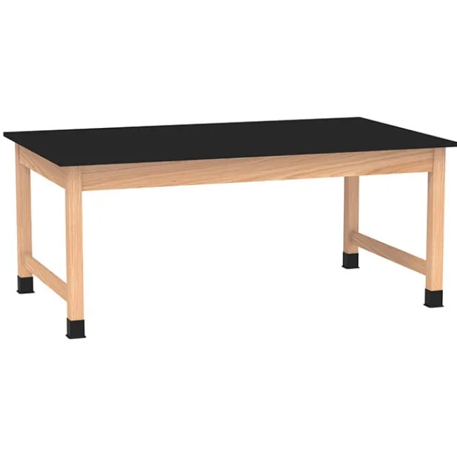 Diversified Spaces Solid Phenolic Resin Top Hardwood Science Table (42'' D X 48'' W)^ Science|Science Tables