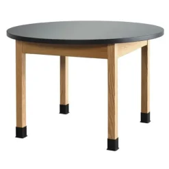 Diversified Spaces Solid Phenolic Resin Top Hardwood Science Table (48'' Round)^ Science|Science Tables