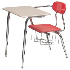 Scholar Craft Solid Plastic Combo Desk w/ Brace (5/8'' Thick Plastic)^ Combo Chair Desks