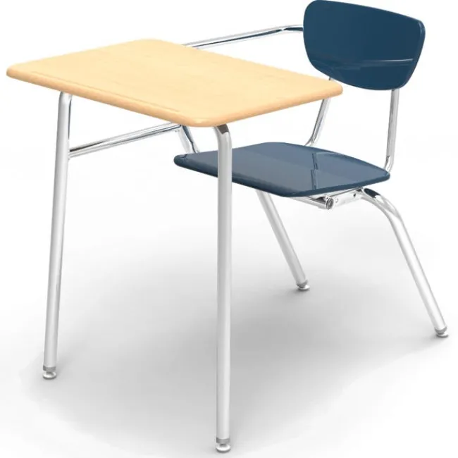 Virco Solid Plastic Combo Desk without Bookrack^ Combo Chair Desks