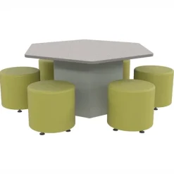 Marco Group Sonik Hexagon Table & Soft Seating Packages^ Dry Erase|Activity Table & Chair Packages