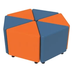 Marco Group Sonik Soft Seating Triangle Ottoman- 18'' H^ Soft Seating