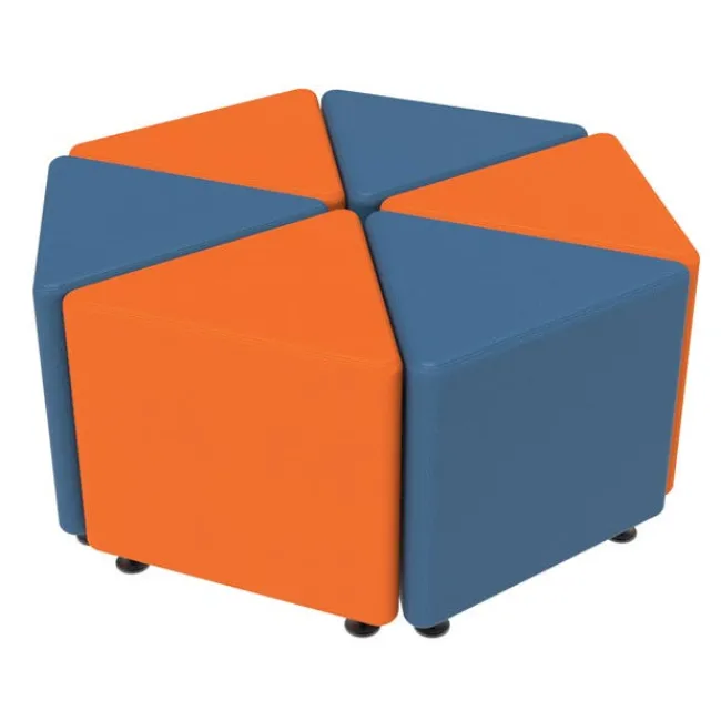 Marco Group Sonik Soft Seating Triangle Ottoman- 18'' H^ Soft Seating