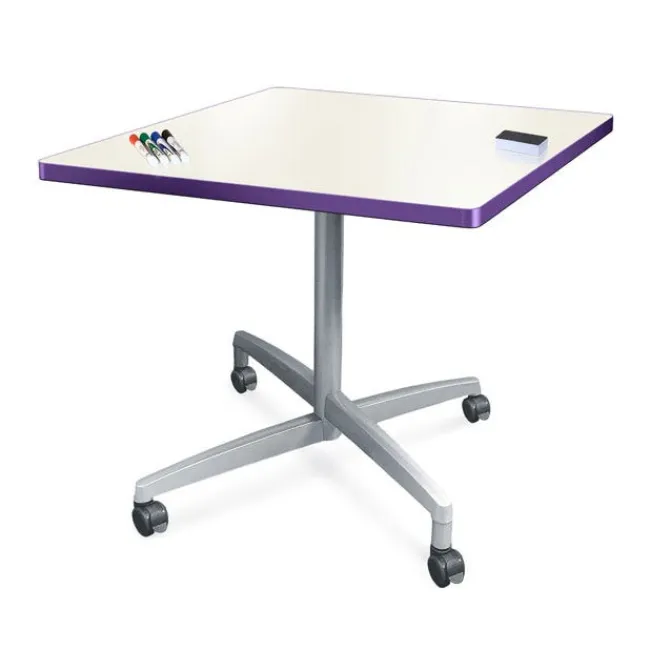 Allied Square Dry Erase Nest and Fold Bar Height Café Tables^ Dry Erase|Dry Erase Desks