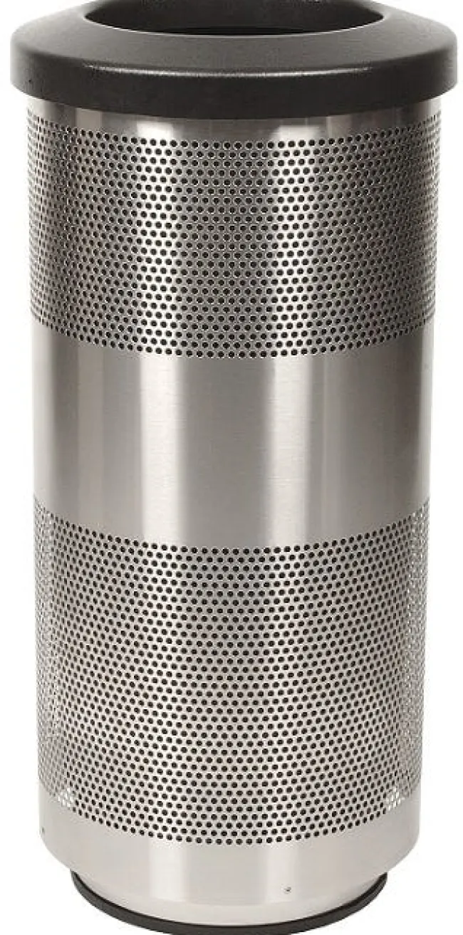 Witt Industries Stadium Series Stainless Steel Standard Receptacles^ Trash & Recycling Bins