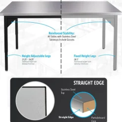 National Public Seating Stainless Steel Table^ Makerspace & Shop|Art Tables