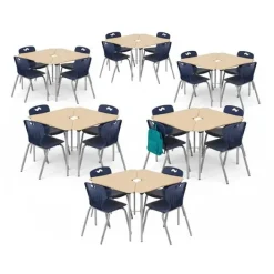 USACapitol Stealth Flexible Collaborative Student Desk- Hard Plastic Top^ Collaborative Desks|Open Front School Desks