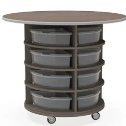 WB Mfg Stewart Round Workstations^ Tote & Bin Storage|Makerspace & Shop