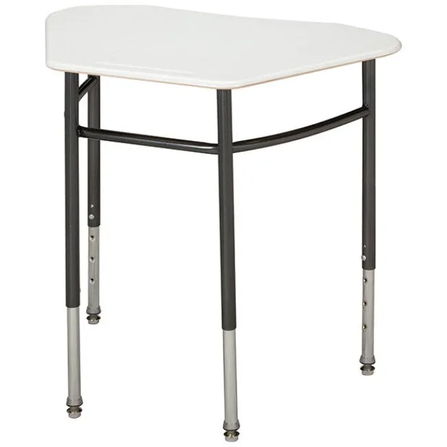 Columbia 24 Student Classroom Package w/ 18"H Omnia Chairs & Hexagon Solid Plastic Desks (5th-Adult)^ Desk & Chair Packages|Classroom Desks & Chairs